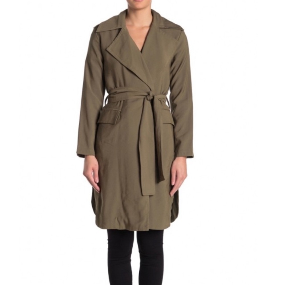 Elodie Olive Green Trench Coat